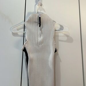 Blanc Noir turtleneck tank, size small